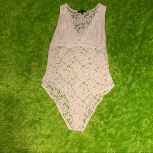 White lace bodysuit
